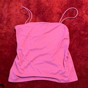 A pink tank top